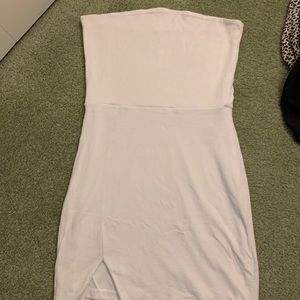 Mini dress with slit